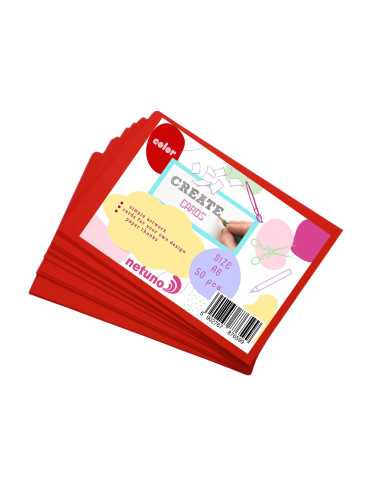 Decorative Bristol paper Red A6 50pcs