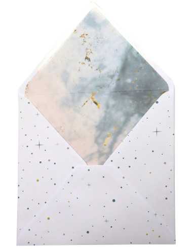 Printed lined envelopes square K4 120gsm with double-sided printing - Stars