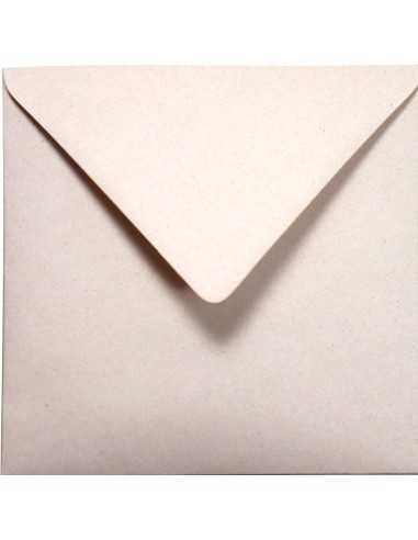 Crush eco-friendly plain coloured decorative square envelope K4 Grape light beige 120gsm gummed