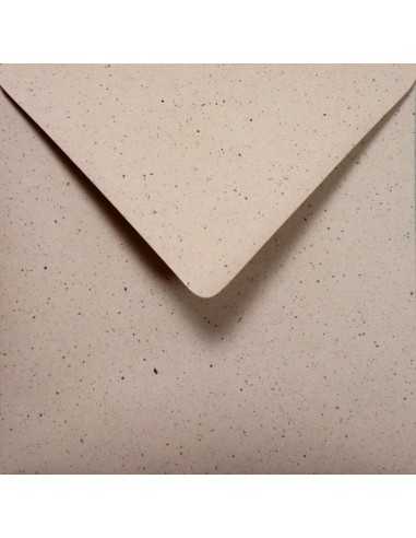 Crush eco-friendly plain coloured decorative square envelope K4 Cocoa beige 120gsm gummed