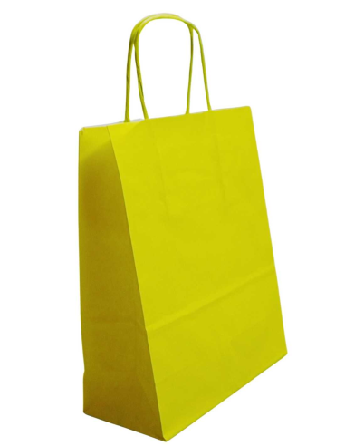 Yellow kraft paper bag 250x110x320mm 10pcs.