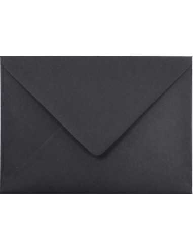 Materica plain decorative ecological envelope Ardesia dark graphite 120gsm B6 gummed diamond flap