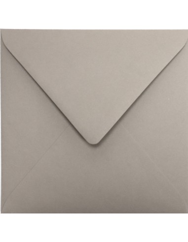 Materica square plain decorative ecological envelope Clay grey 120gsm K4 15,3x15,3 gummed diamond flap