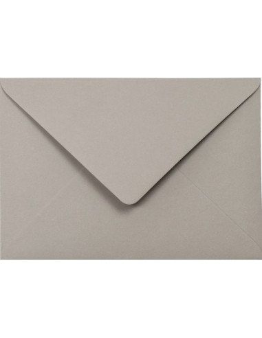 Materica plain decorative ecological envelope Clay grey 120gsm B6 gummed diamond flap