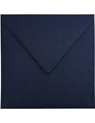 Materica square plain decorative ecological envelope Cobalt navy 120gsm K4 15,3x15,3 gummed diamond flap