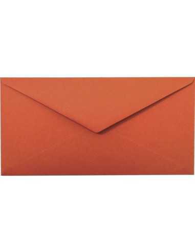 Materica long plain decorative ecological envelope Terra Rosa red 120gsm DL gummed diamond flap