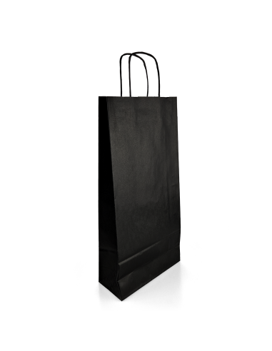 Black kraft paper bag 180x80x380mm 10pcs.