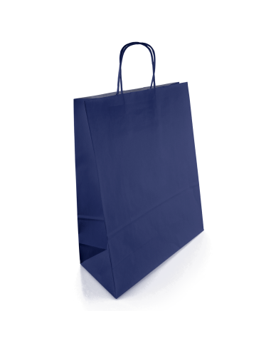 Navy kraft paper bag 250x110x320mm 10pcs.