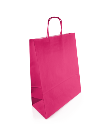 Pink kraft paper bag 250x110x320mm 10pcs.