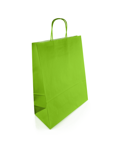 Green kraft paper bag 250x110x320mm 200pcs.