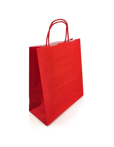 Red kraft paper bag 180x80x210mm 10pcs.