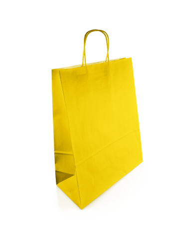 Yellow kraft paper bag 250x110x320mm 10pcs.