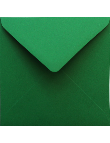 Malmero square decorative plain coloured envelope K4 11x11cm Malmero Amazone dark green 120gsm pointed flap gummed