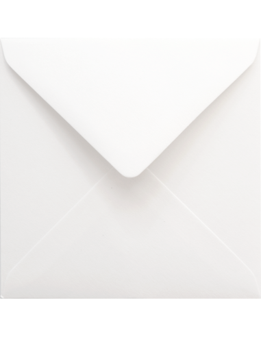 Malmero square decorative plain coloured envelope K4 11x11cm Malmero Blanc white 120gsm pointed flap gummed