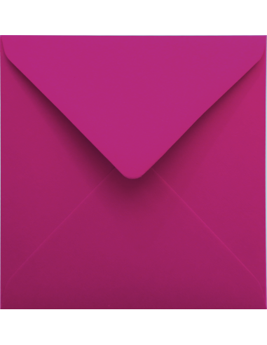 Malmero square decorative plain coloured envelope K4 11x11cm Malmero Bougainville dark pink 120gsm pointed flap gummed