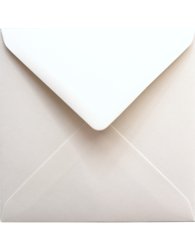 Malmero square decorative plain coloured envelope K4 11x11cm Malmero Craie ecru 120gsm pointed flap gummed