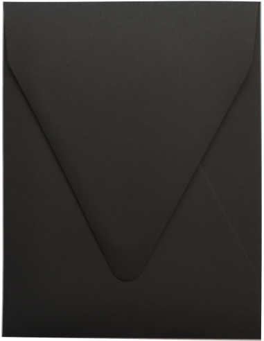 Malmero plain coloured decorative envelope I8 18.2x13.4cm Noir black 120gsm pointed flap gummed