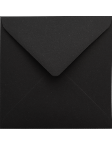 Malmero square decorative plain coloured envelope K4 11x11cm Malmero Noir black 120gsm pointed flap gummed