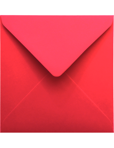 Malmero square decorative plain coloured envelope K4 11x11cm Malmero Vermillon red 120gsm pointed flap gummed