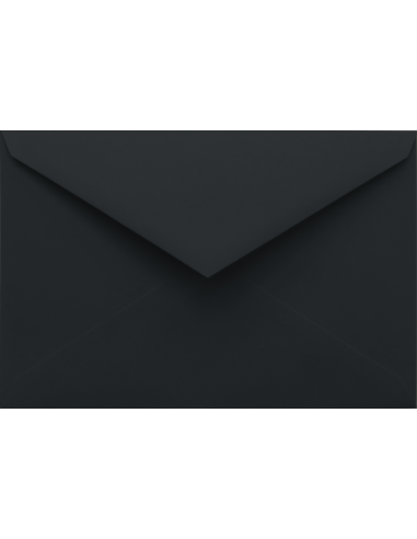 Malmero decorative plain coloured envelope K5 135x205mm 120gsm Noir black pointed flap gummed