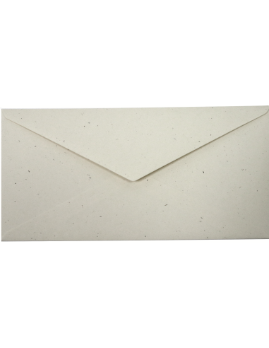 Decorative plain envelope DL 11x22 NK Flora Avorio ecru 130g