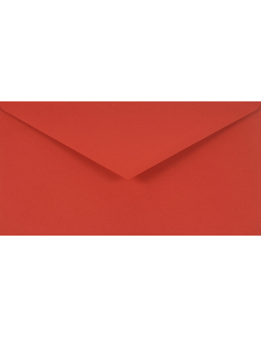 Decorative plain color DL 11x22 NK Burano Rosso Scarlatto red delta 90g envelope