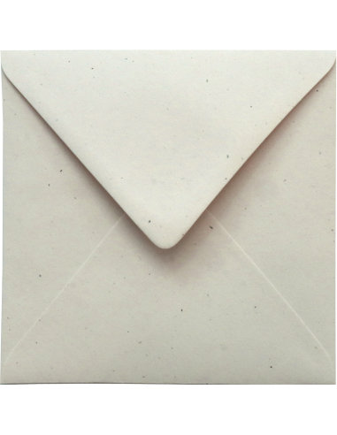 Decorative ecologic envelope square K4 15,5x15,5 NK Flora Avorio ecru 130g