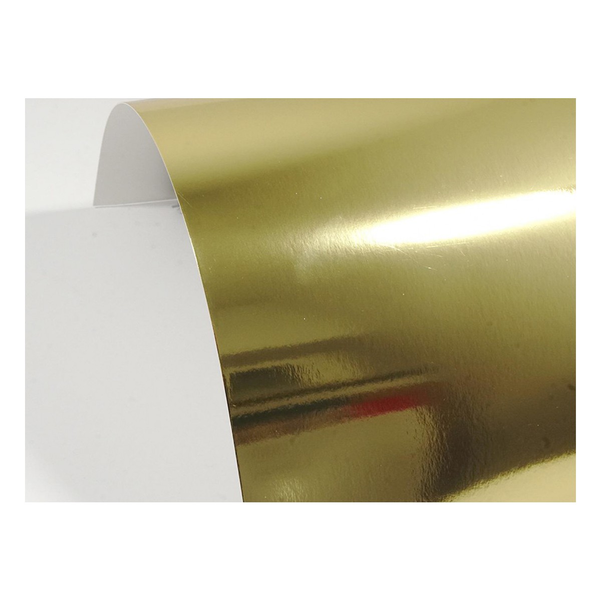 Mirror Decorative Paper 225gsm mirror Gold pack of 10A4