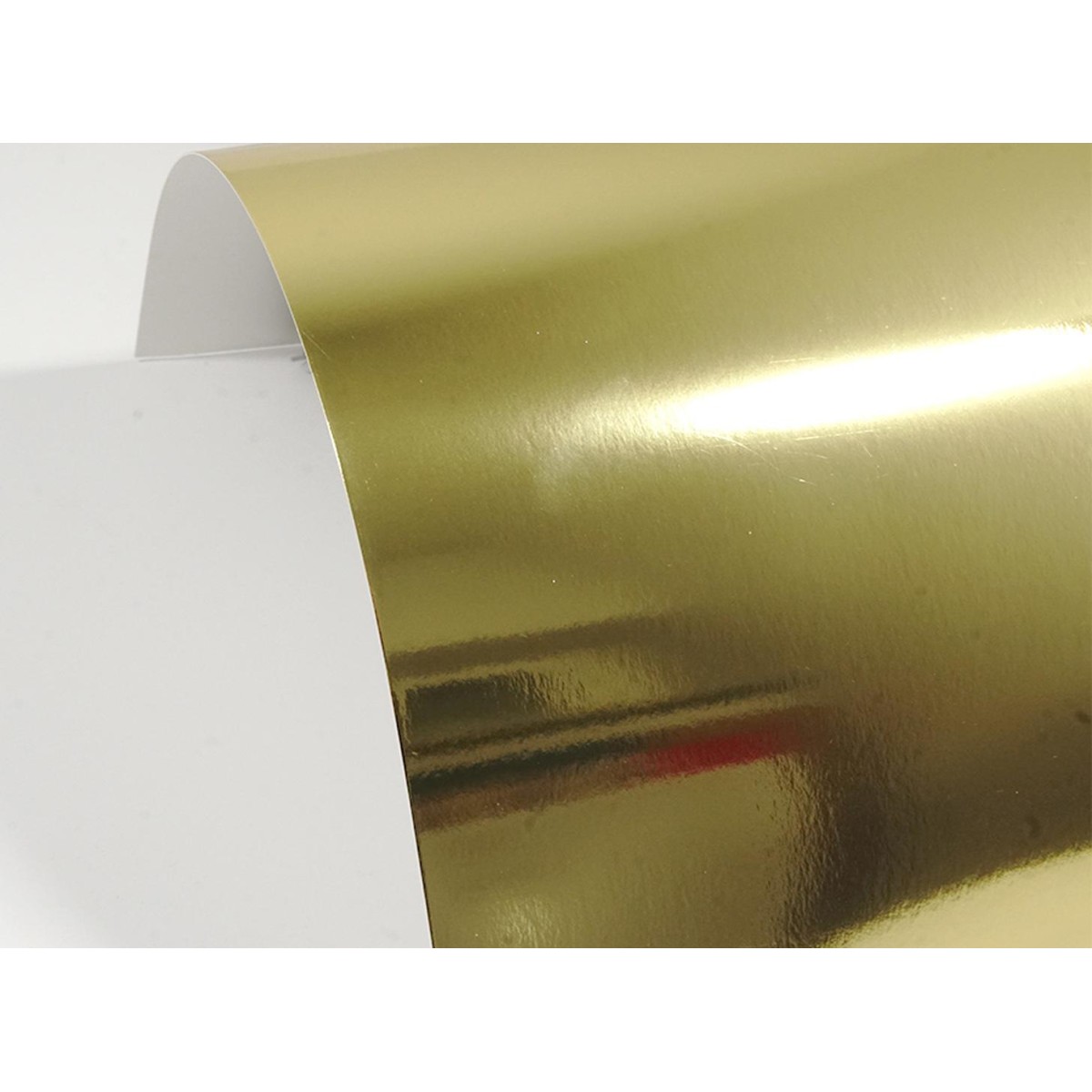 Decorative Colored Single-Sided Mirror Paper 300 gsm Gold pack of 10 A4
