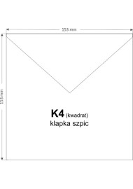 Decorative textured ribbed square envelope K4 15,3x15,3 NK Aster Laid White 120g